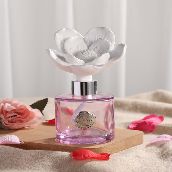 Ceramic Flower Fragrance Diffuser Set Fleur De Lys DF-FDL-1412