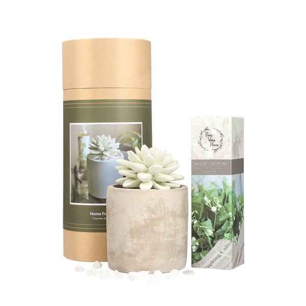 Succulent Planter Diffuser Gift Set Combo White Jasmine 200ml